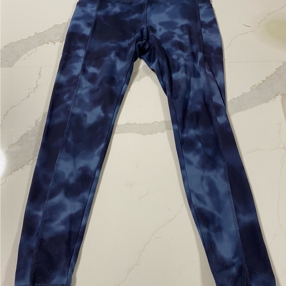 Blue Tie-Dye Leggings